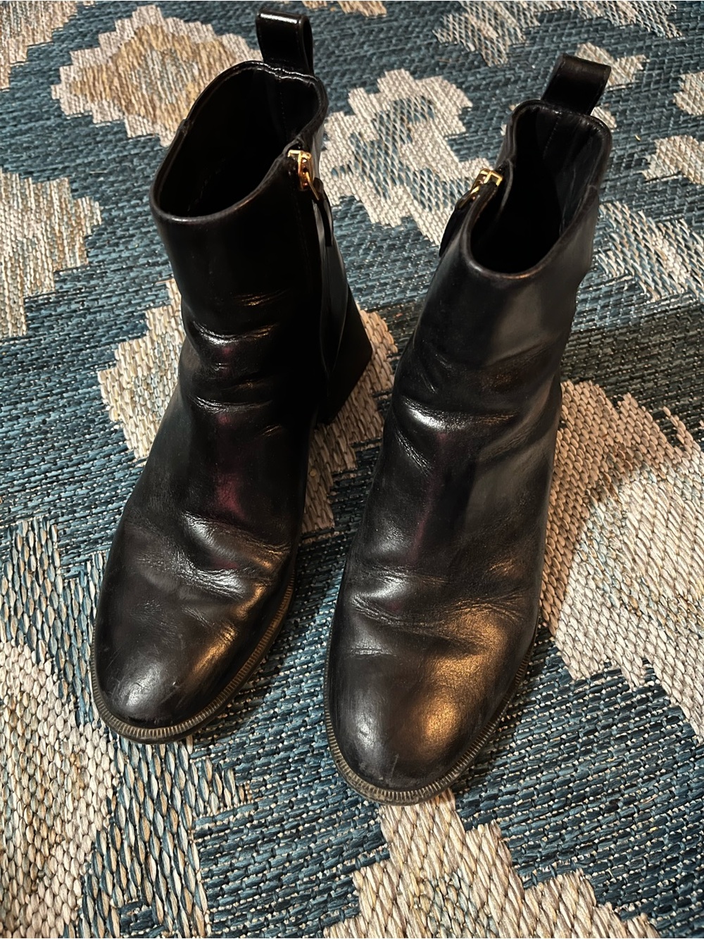Black Leather Women's Tory Burch Ankle Boots